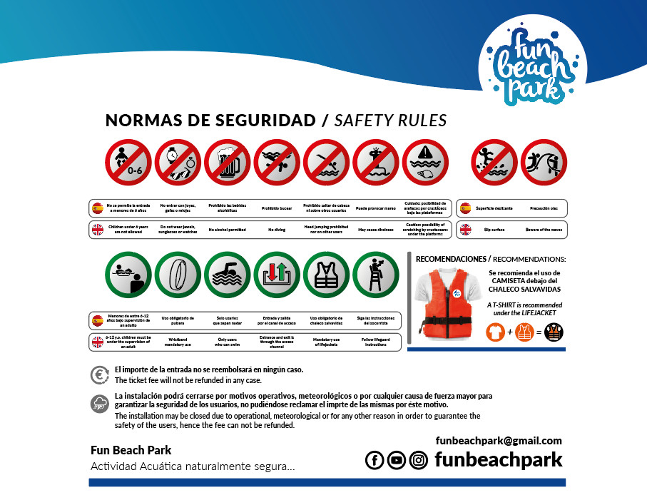 Normas seguridad - funbeachpark